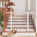 InnoTruth 29.6-44.6 in Wide Baby Gate for Stairs and Doorways, White