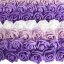 Foam Roses Bulk Roses Artificial Flower Heads Purple Foam Flowers 200PCS Rose Heads for DIY Wedding Bouquets Centerpieces Party Baby Shower Home Decor(Series Purple)