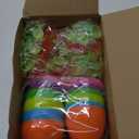 Easter Basket Stuffers for Kids, 6 Pack 3" Jumbo Filled Easter Eggs with Light Up Suction Cup Balls, Easter Eggs Filled Stress Relief Fidget Toys Tossing Stick Balls for Egg Hunt Party Favors Gifts