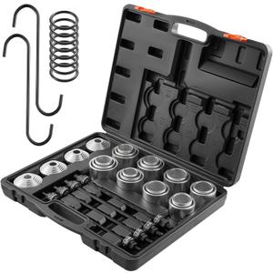 VEVOR Pull and Press Sleeve Kit 28 PCS - Steel Bush Bearing Removal and Installation Set - Bush Removal Insertion Sleeve Tools with Carrying Case - Multi-Vehicle Compatibility for LCV and HGV Engines