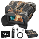 WOSPORTS 4K Night Vision Goggles – up to 80X Total Magnification, 10X Optical + 8X Digital Zoom, 1315FT Vision Range, 5000mAh Rechargeable Battery, IPX Waterproof NVG, Gifts for Men