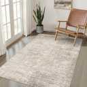 3X5 Rug Washable Area Rugs: Neutral Brown Throw Rug Abstract Soft Modern Stain Resistant Indoor Floor Non-Slip Carpet for Entryway Closet Front Door Kitchen Bedroom Bedside Dorm