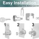 1 Pcs Mailbox Locks, National L-1172C Mailbox Lock Replacement for C9100 Mailbox Key Lock with 3 Keys and C7120 Cam, Nickel Finish