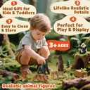 Zippytots 9 PCS Zoo Animal Toys for Kids 3-5 Realistic Plastic Wild Animal Figurine Toys Educational Learning Toy for Kids Boys Girls Toddlers