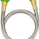 YANWOO 304 Stainless Steel 2ft Short Garden Hose with Female to Female Metal Connector, Flexible & Lightweight Water Hose (2ft)