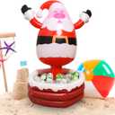Santa Inflatable Cooler -Christmas in July Decorations Holiday Party Supplies Inflatable Cooler - Keeps Up to 72 Drinks Cold - 24" x 28" in - Yard Decoration (Santa)
