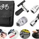 5 in 1 Bike Repair Kit - Cassette Remover, Bottom Bracket Tool, Chain Breaker, Cutter - Black Tool Bag for Shimano, Sram, Campagnolo