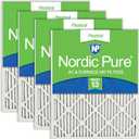 Nordic Pure 16x25x1 (15 1/2 x 24 1/2 x 3/4) Pleated MERV 13 Air Filters 4 Pack