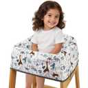 Baby High Chair Cover Restaurant with Strap Pads & 3-Point Harness, Machine Washable, Waterproof Portable Highchair Covers for Eating, Travel, Home Use - Fits Wooden Chairs, Green Forest