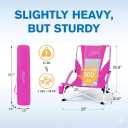 FAIR WIND Portable Beach Chair with Umbrella for Adults, Backpack Folding Arm Chair for Coastal Vacations, Picnics, and Concerts - Supports 300 LBS, Pink