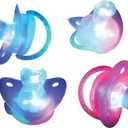 ArtCreativity Light Up LED Pacifier Toys - Set of 4 - Flashing Rave Binkies for EDM Party and Concert - 100% Non-Toxic - Batteries Included - Gag Joke Gift - Binky Party Favors for Kids and Adults