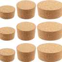9 Pcs 3 Sizes Large Tapered Cork Plugs Assortment Set #48#34#28 Natural Soft Wood Wine Bottle Stoppers, Wooden Bottle Corks for Wine Beer Glass Bottle and DIY Craft Project
