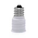 (2pcs) E12 to E14 Adapter Converter, Candelabra Screw (E12) to Small Edison European Screw (E14) Socket Reducer (White)