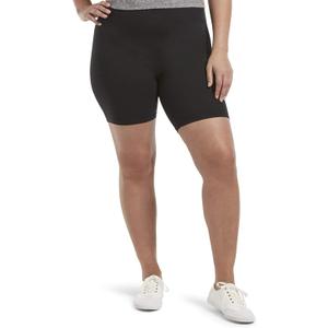 HUE Women's High Waist Blackout Cotton Bike Shorts (X-Large)