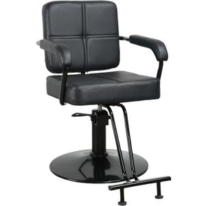 Salon Chair for Hair Stylist, Hydraulic Pump Hair Salon Chair Black