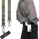 MAGEASY Universal Cell Phone Lanyard Crossbody - Anti-Theft Crossbody Phone Strap for iPhone 16 Pro Max & Most Smartphones, for Men & Women | 20mm (Army Green)