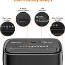 Amazon Basics 12-Sheet Cross-Cut Paper and Credit Card Shredder with Overheat Protection, Black (New Model)