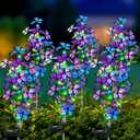 MRHEPHAESTUS Solar Garden Lights Outdoor Waterproof, 6 Pack Solar Butterfly Lights with 60 LED 12 Butterfly Colorful Lighting for Garden Yard Lawn Outdoor Decor, Gift for Mom Women Mother's Day