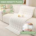 OstepDecor Washable Couch Cover for Dogs, Thick Pet Friendly Sofa Covers, Soft Couch Protector, Paw Cart Sofa Slipcovers, Cushion Protector for Leather, Sectional, Loveseat (27.6" x 47.2", White)