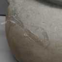 Vintage Ceramic Vase with Handle, 7 Inch Farmhouse Rustic Pot, Retro Table Centerpiece for Coffee Desk, Living Room Bookshelf & Fireplace Dining Room Mantel Decor