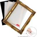 Vintage Gold Ornate Baroque Carved Wood Picture Frame with Mat (Gold, 8x10 matted to 6x8)