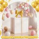 Kolldenn Extra Large Gift Box with Lid 28x28x28, Giant Jumbo White Gift Boxes with Bow Balloon and Ribbon for Gender Reveal Birthday Big Presents Special Celebrations Anniversary Wedding Party Decor, 6 count
