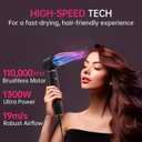 SKIMI 110,000 RPM Brushless Motor Hair Dryer Brush - 5 Multi-Styler for Fast Drying, Curling, Volumizing & Straightening | High-Speed Hot Air Brush for All Hair Types (Black & Red)