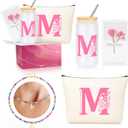 Teen Girl Gifts Trendy Stuff, Christmas Gifts for Teen Girls 10 11 12 13 14 15 16 17 18 Year Old Girl Birthday Gifts Tween Girl Gift Set for Girl Her Friend Sister Girlfriend Daughter Pink Initial M