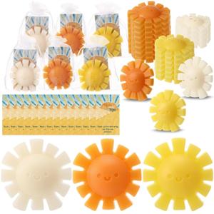 Leelosp 30 Sets Here Comes the Son Baby Shower Favors Sunshine Soaps Sun Handmade Scented Soap with Thank You Cards and Organza Bags for Guests Baby Shower Party Game Prize Supplies Return Gifts