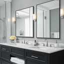 TRAHOME Bathroom Vanity Mirror for Wall, 2 Pack 36" x 24" Metal Framed Rectangular Bathroom Wall Mirror for Over Sink, HD Shatterproof Glass, Hangs Horizontally or Vertically(Black)