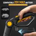 Cordless Tiller Cultivator Fit for DeWALT 20v Max Battery, 360RPM Electric Rototiller 7.8 Tilling Width & 5 Depth for Gardening & Farming(Battery not Included)