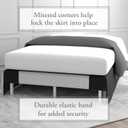 Bed Maker’s Never Lift Your Mattress Bed Skirt, Designed for Box Spring Beds, Split Corners, 14 Inch Drop Length, Twin, Black