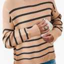 Dokotoo Oversized Womens Sweater 2025 Fall Winter Striped Sweaters Casual Trendy Sweater, XL