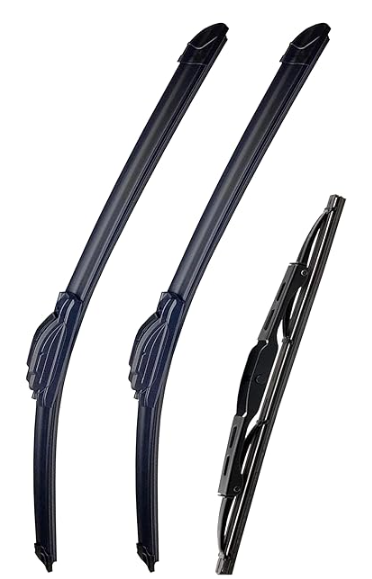 3x OEM Wiper Blades, Replacement Wiper Blades for Kia Sportage 2005-2010/Hyundai Tucson 2005-2009, (24“ & 16” Front Wipers + 12” Rear Wiper Blades)