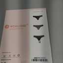 Wealurre Womens Underwear High Waisted Seamless Thongs for Women Breathable No Show Panties for Ladies 6 Pack (Medium, Black)