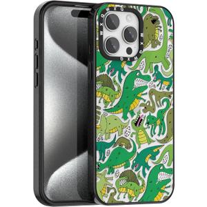 2 x for iPhone 15 Pro Max Cute Cartoon Dinosaur Clear Phone Case