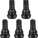 Riseuvo 5 Pcs TR412 Rubber Snap-in Tire Valve Stems - Fits Standard 0.453" Rim Hole for Car, Truck, SUV, Trailer Tires