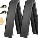 7.5FT Aluminum Truck Ramps, 1500lbs Capacity Folding Loading Ramps, 2 PCS Heavy Duty ATV Ramps for Pickup Trucks, Trailers, Mowers, UTV & Motorcycles, with Load Straps and Carry Handle