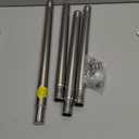 Closet Rods for Hanging Clothes, 17 to 64 Inch Adjustable Metal Closet Rod, Heavy Duty Closet Poles for Wardrobes, Closet, Laundry, Bathroom, Windows, Easy Installation, Silver