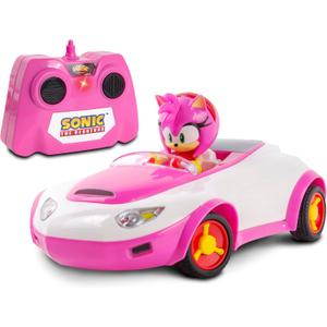 Sonic Team Racing RC: Amy Rose - NKOK (683), 1:28 Scale 2.4GHz Remote Controlled Car, 6.5' Compact Design, Officially Licensed Sega The Hedgehog, Battery Powered, Ages 6+