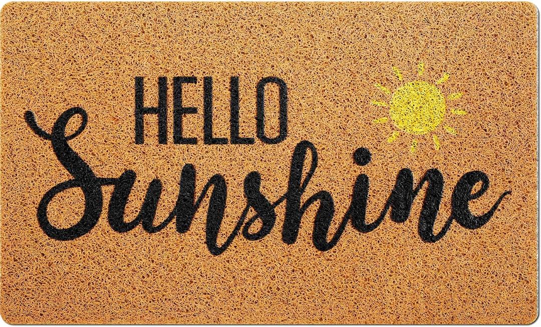 Welcome Doormat Rug Door Mat Front Door Rug for Home Indoor Holiday Decoration 18 x 30 inch(Sunshine)