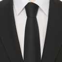 Black Ties For Men Solid Color Formal Neckties 3.15" (8CM) Men's Ties