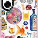 for Samsung Galaxy S24 Ultra Case, Retro Party Collage Pattern with Disco & Gin, Military-Grade Drop Protection, Pop Art Disco Soft Slim TPU Protective & Camera Protection for Girls (LightBalls)