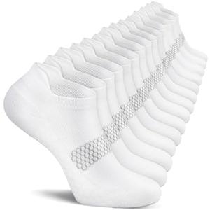 ACTINPUT 7 Pairs Ankle Compression Socks for Women, Cushioned Running Socks with Arch Support, Compression Targeted, Low Cut L/XL