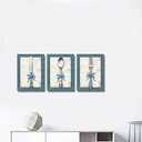 Derkymo 3 Pieces Kitchen Picture Wall Decor Retro Tableware Canvas Wall Art Elegant Cutlery Painting Prints for Dining Room Framed Ready to Hang 12"X16"x3pcs