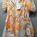 GRACE KARIN Women's 2025 Summer Floral Flowy Dresses Boho Tie Belt Short Puff Sleeve A Line Maxi Shirt Dress with Pocket (White Yellow)