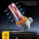OXILAM H11 LED Bulbs H8 H9 6500K Cool White Fog Bulb, 32000LM 800% Brighter, Plug and Play, 1:1 Mini Size, IP68 Waterproof, Fanless, Pack of 2