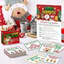 2 x Christmas Exchange Game, Christmas Games Cards With Box, White Elephant Gift Exchange Cards Holiday Present, Christmas Games for A Group Family Coworker Xmas Party Supplies