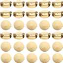 uxcell 50 Pcs Gold Brooch Blank Round Trays with Pin Metal Brooch Clasp Clip Pins Disc Base for Corsage ID Badges Name Cards Tags DIY Craft (16mm/0.6")