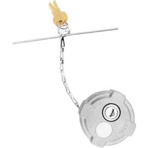 2 1/4" Locking Diesel Fuel Cap Compatible with Reefer Trailer, International MD Semi Trucks, Ford 650/750 Replace# FTA-C02 FTA-N-04 FTA-N6-16 FTA-N-73, With Rubber Seal Ring Safety Chain and 2 Keys